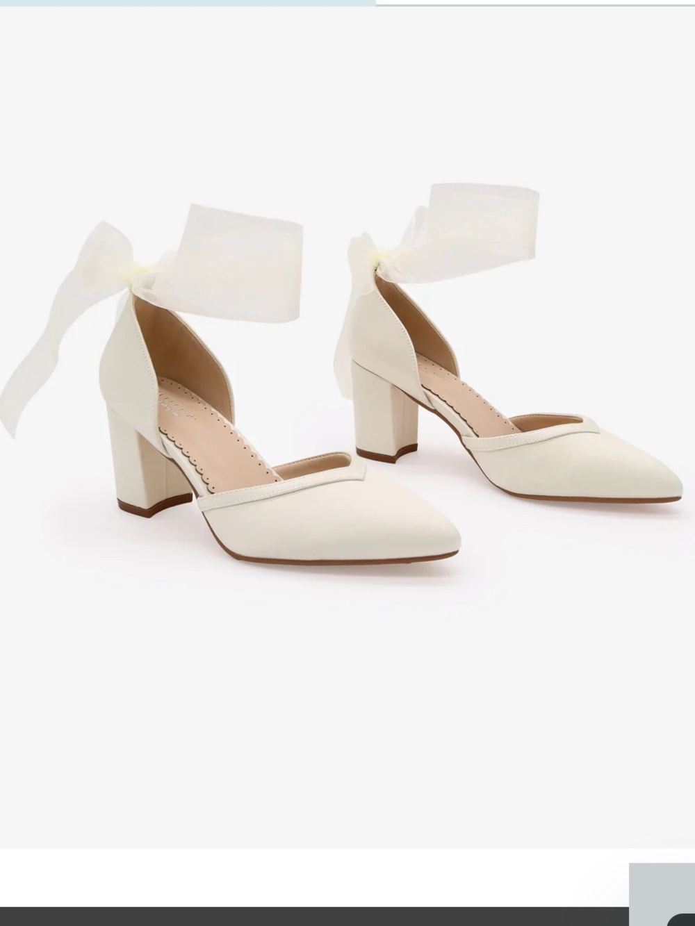 Elegant Cream Ankle-Tie Block Heel Pumps